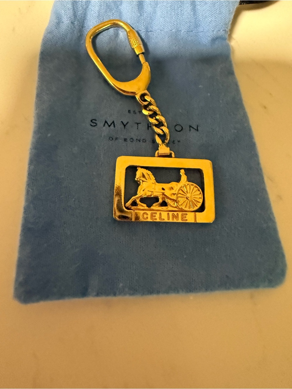 ✨ CELINE Vintage Signature Keychain/Bag Charm - Picture 7 of 8